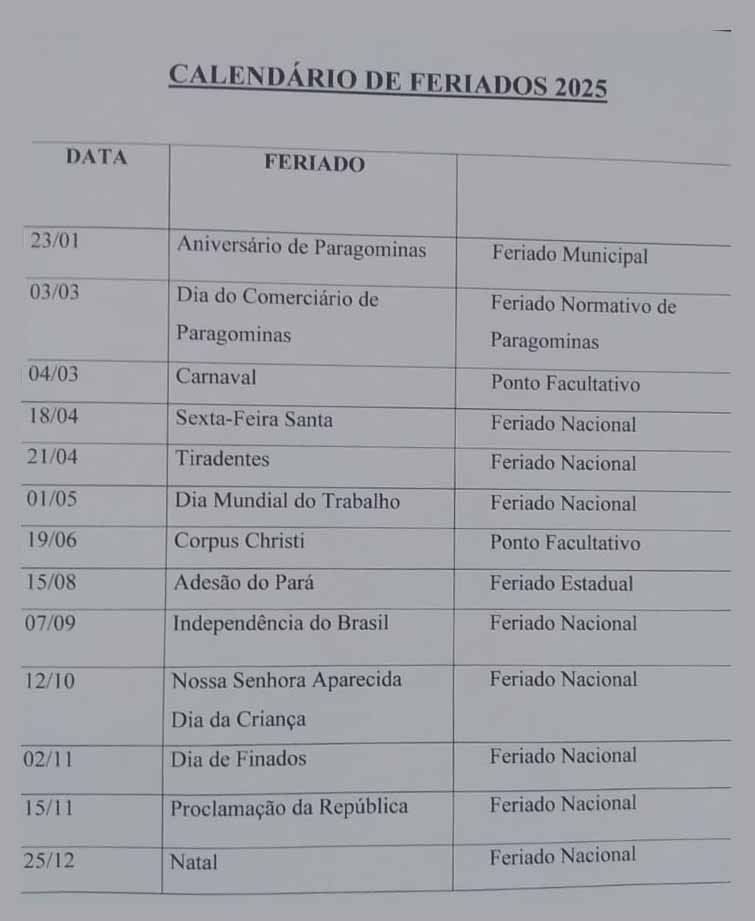 Confira o Calendário de Feriados 2025 e Organize Seu Ano com o Sindicato